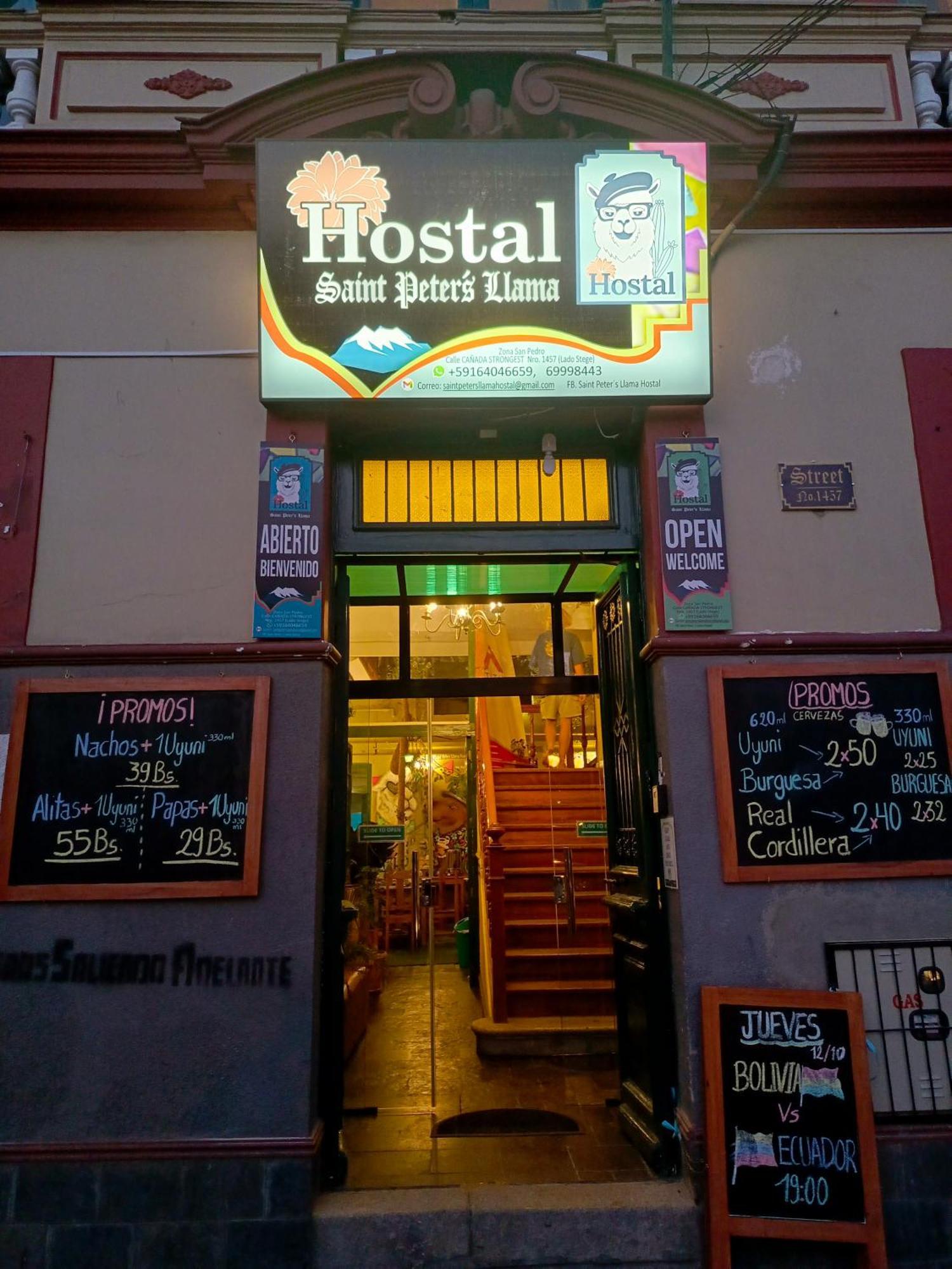 Saint Peter'S Llama Hostal La Paz Exterior foto